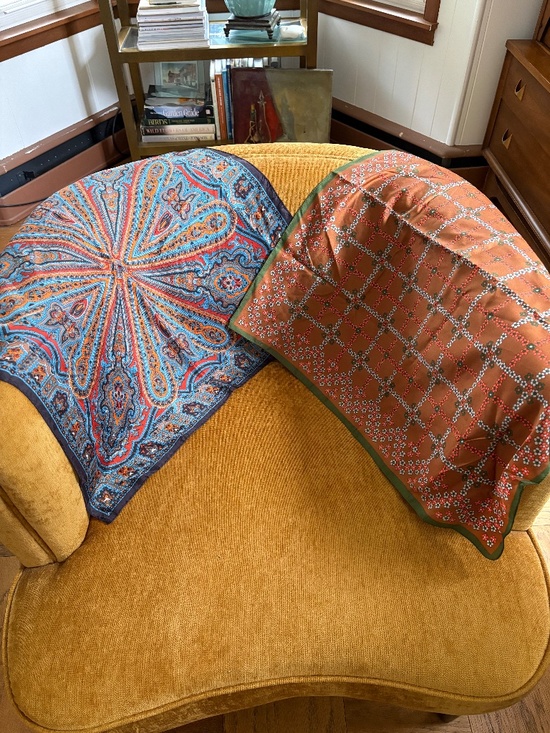 Accessories - Set of Two Vintage Patterned Scarves